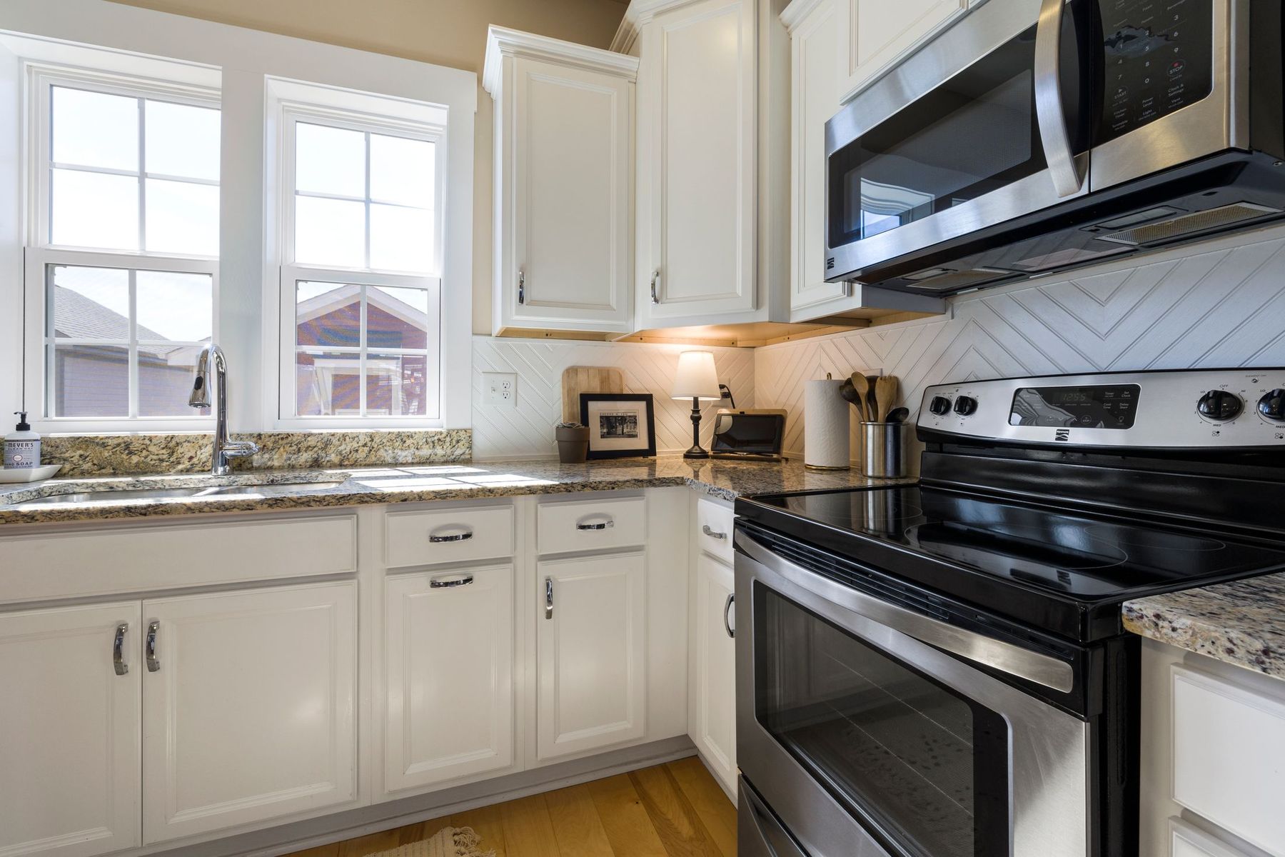 A bright, freshly remodeled kitchen in daylight